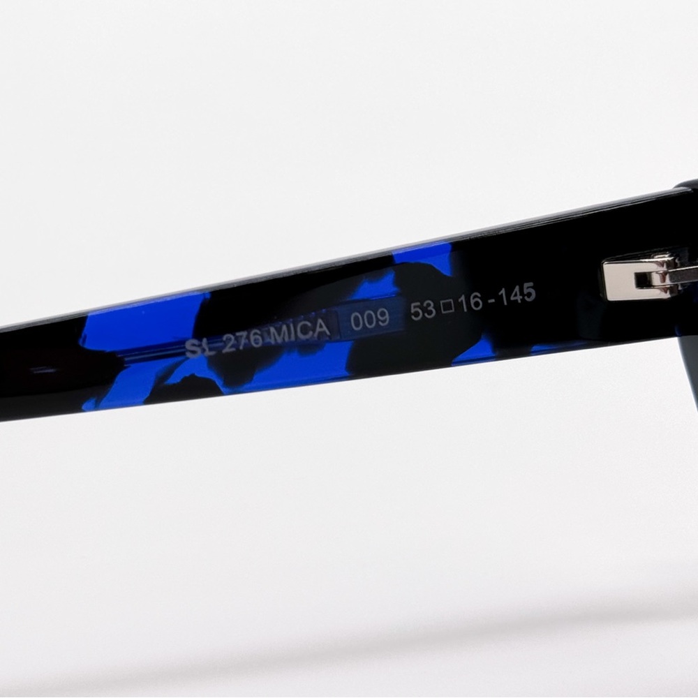 NEW SAINT LAURENT SL 276 MICA 009 CAT EYE BLACK BLUE GREY WOMEN SL276 SUNGLASSES - Picture 9 of 11